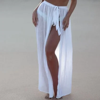 Waist Tie Long Skirt Swimsuit Cover Ups - Image 4