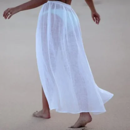 Waist Tie Long Skirt Swimsuit Cover Ups - Image 5