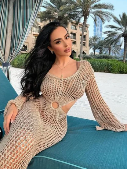 Sexy Knitted Dress Swimsuit Cover Ups - Image 5