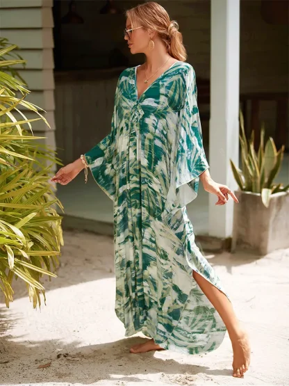 V-neck Dress Swimsuit Cover Up - Image 2