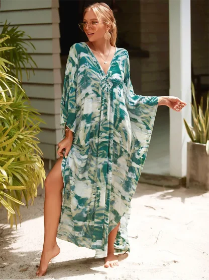 V-neck Dress Swimsuit Cover Up - Image 4