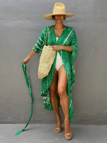 Tie Dye Stripe Swimsuit Cover Ups - Image 5
