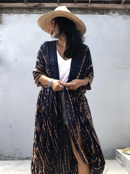 Tie Dye Stripe Swimsuit Cover Ups - Image 7