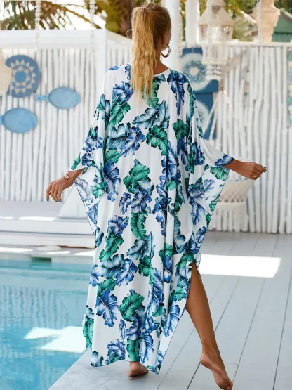 Tropical Print Dress Swimsuit Cover Up - Image 5
