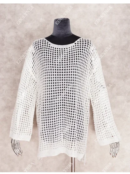 Fishnet Slash Neck Swimsuit Cover Up - Image 7