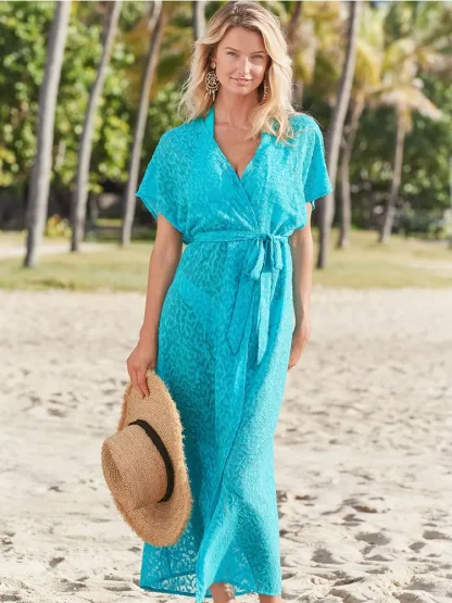 Tie Waist Dress Swimsuit Cover Ups - Image 4