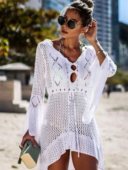 Chic Hollow Out Swimsuit Cover Ups
