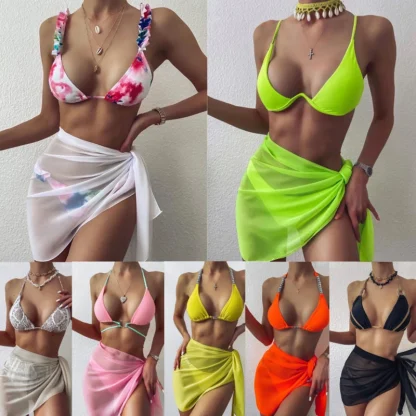 See-through Wrap Skirt Swimsuit Cover Ups - Image 7