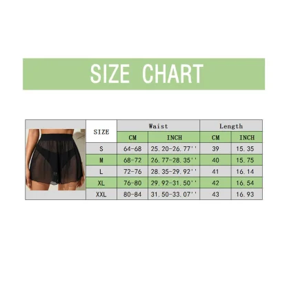Elastic Waist Short Swimsuit Cover Up - Image 7