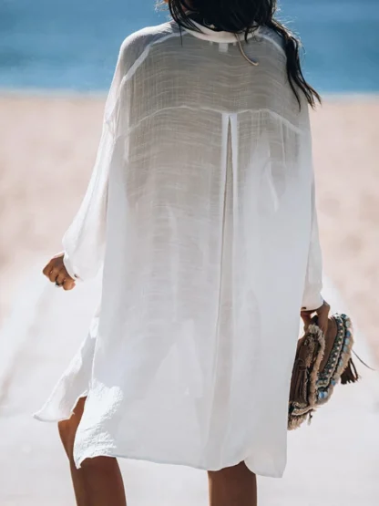 Loose Shirt Dress Swimsuit Cover Ups - Image 4