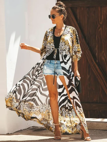 Leopard Print Swimsuit Cover Up