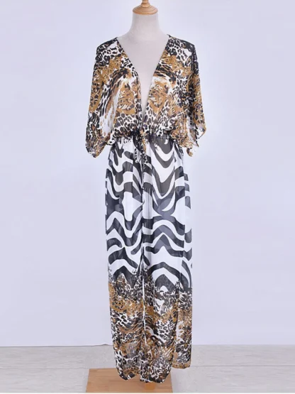 Leopard Print Swimsuit Cover Up - Image 6