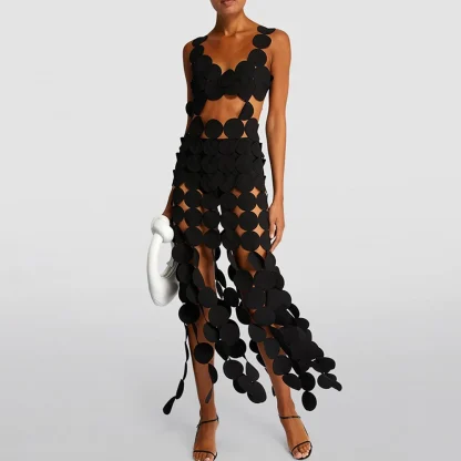 Hollow Out Circle Swimsuit Cover Up - Image 2