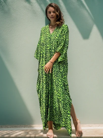 Leopard Print Dress Swimsuit Cover Up - Image 3