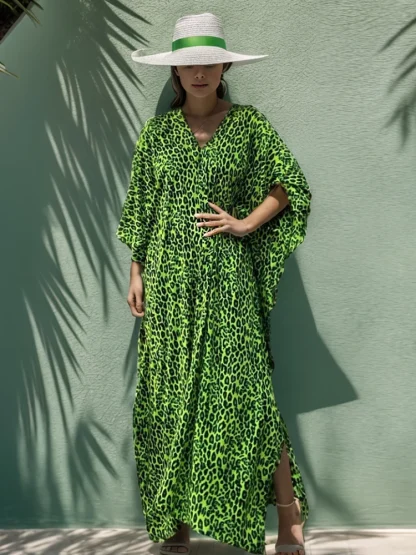 Leopard Print Dress Swimsuit Cover Up