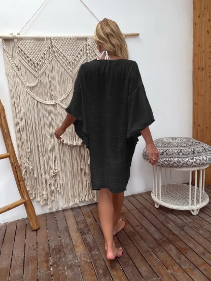 V-neck Boho-style Swimsuit Cover Up - Image 2