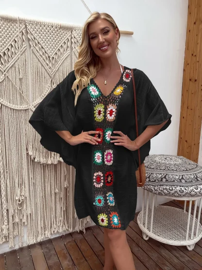 V-neck Boho-style Swimsuit Cover Up - Image 4