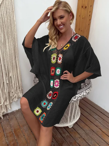 V-neck Boho-style Swimsuit Cover Up - Image 5