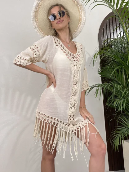 Tassel Tunic Dress Swimsuit Cover Up - Image 5