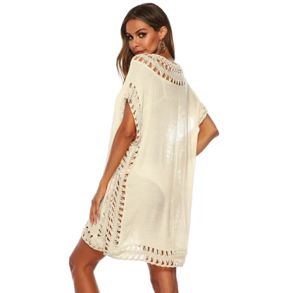 Hollow Out V-neck Swimsuit Cover Ups - Image 2