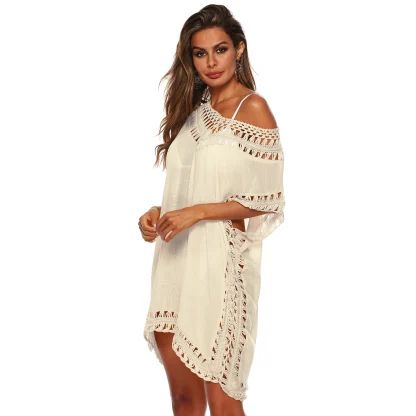 Hollow Out V-neck Swimsuit Cover Ups - Image 4