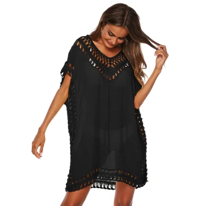 Hollow Out V-neck Swimsuit Cover Ups - Image 6