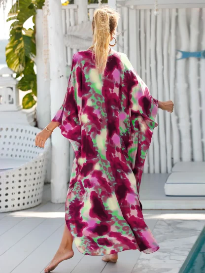 Batwing Sleeve Swimsuit Cover Up - Image 3