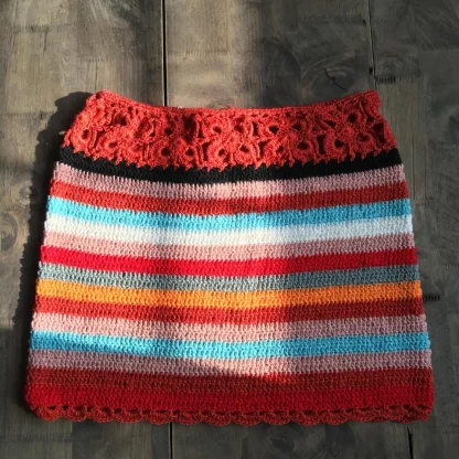 Colorful Crochet Skirt Swimsuit Cover Ups - Image 4