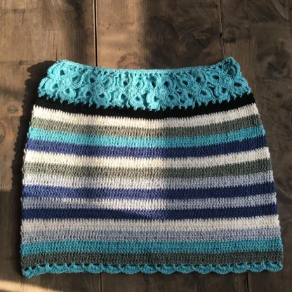 Colorful Crochet Skirt Swimsuit Cover Ups - Image 5