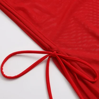 Thigh High Slit Dress Swimsuit Cover Ups - Image 4