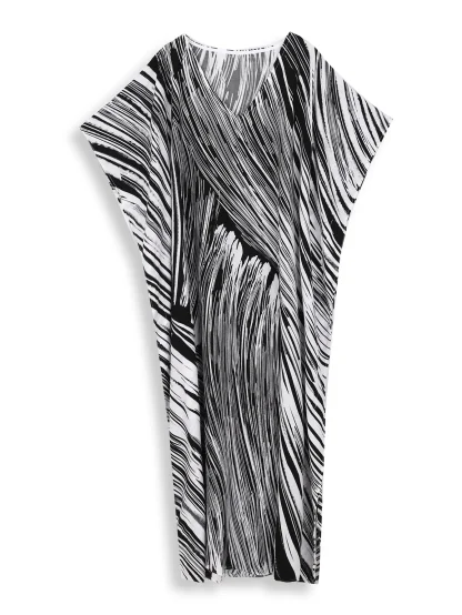 Elegant V-neck Dress Swimsuit Cover Up - Image 7