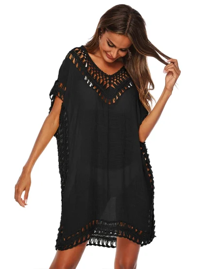 Hollow Out Dress Swimsuit Cover Up - Image 4