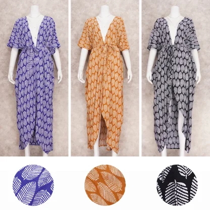 Waist Tie Robe Swimsuit Cover Ups - Image 7