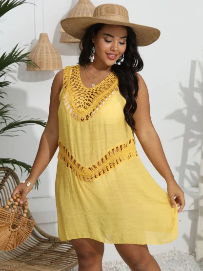 Solid Sexy Dress Swimsuit Cover Ups - Image 2