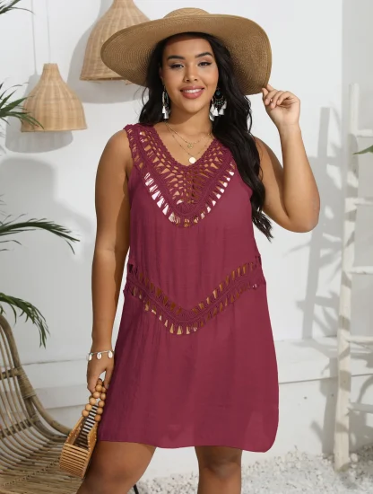 Solid Sexy Dress Swimsuit Cover Ups - Image 5
