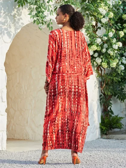 Tie Dye Open Front Swimsuit Cover Ups - Image 6