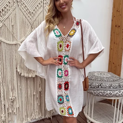 V-neck Boho-style Swimsuit Cover Up - Image 6
