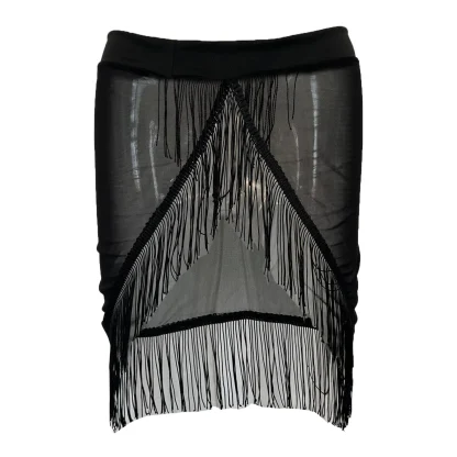 Tassel Mini Skirt Swimsuit Cover Up - Image 5