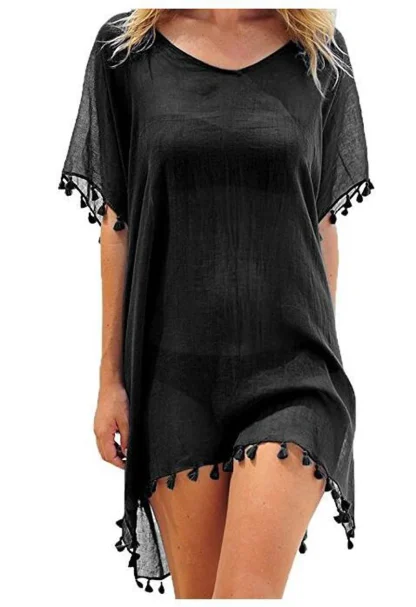 See-through Tassel Swimsuit Cover Ups - Image 6