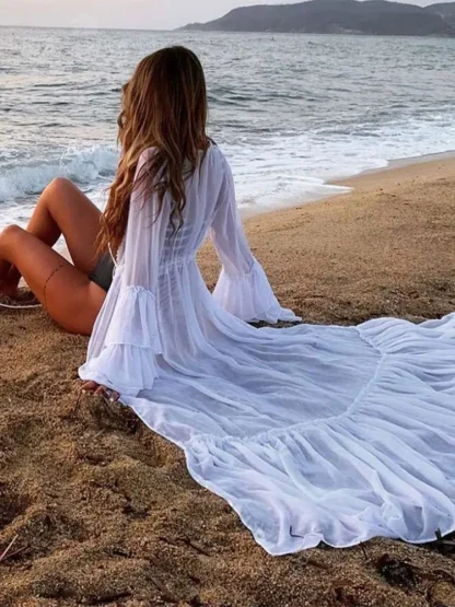 Multi-layer Ruffle Swimsuit Cover Up - Image 2