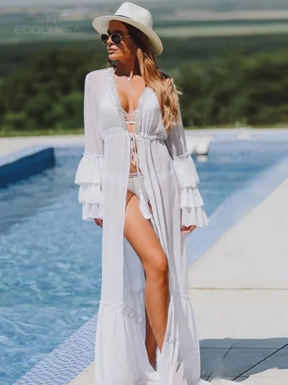 Multi-layer Ruffle Swimsuit Cover Up