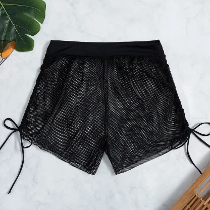 Sheer Mesh Short Swimsuit Cover Up - Image 2