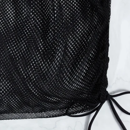 Sheer Mesh Short Swimsuit Cover Up - Image 3