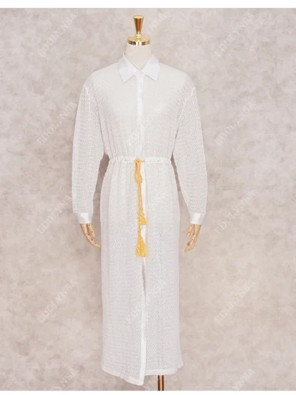 Long Knitted Dress Swimsuit Cover Up - Image 7