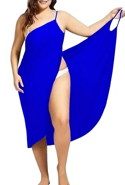 Striped Wrap Dress Swimsuit Cover Ups - Image 7