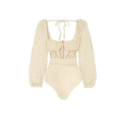 Knitted Fishnet Long Swimsuit Cover Up - Image 5