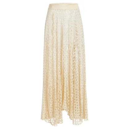 Knitted Fishnet Long Swimsuit Cover Up - Image 6