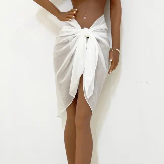 Wrap Solid Skirt Swimsuit Cover Up