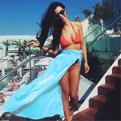 Long Wrap Skirt Swimsuit Cover Ups