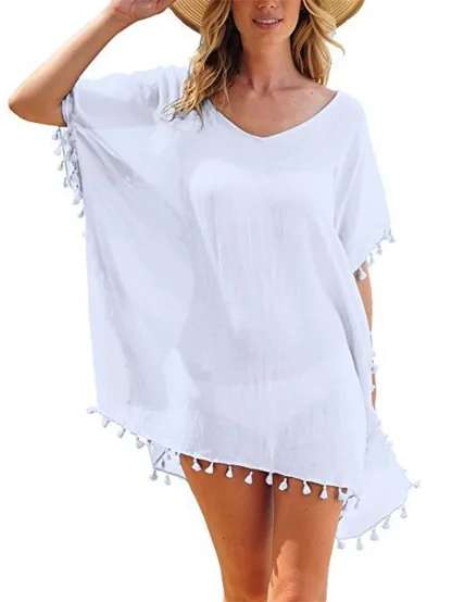 See-through Tassel Swimsuit Cover Ups - Image 2